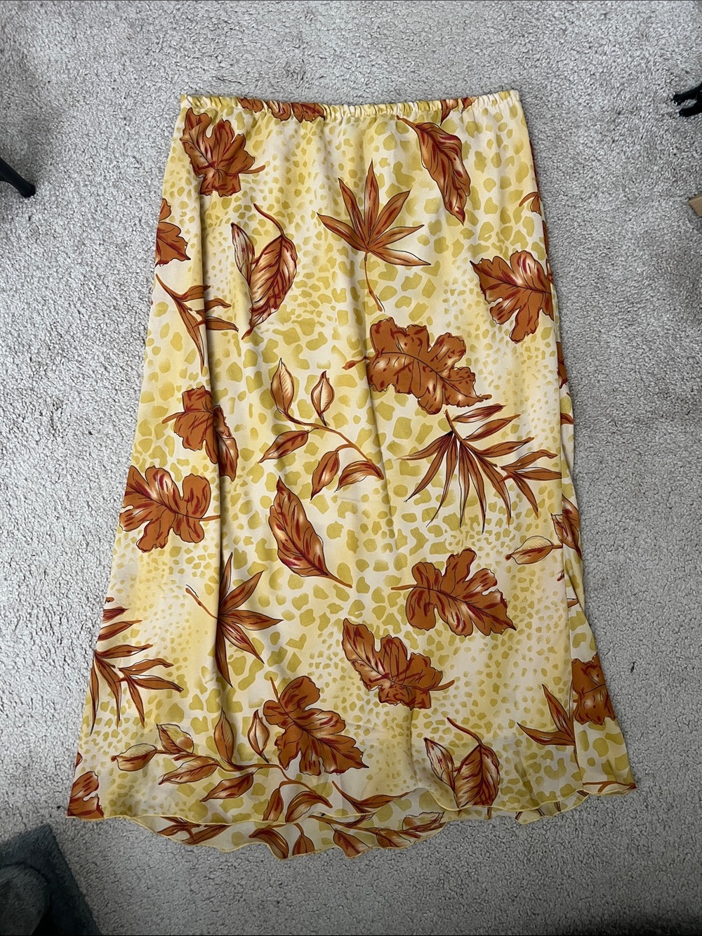 Caran New York Floral Animal Print Maxi Skirt